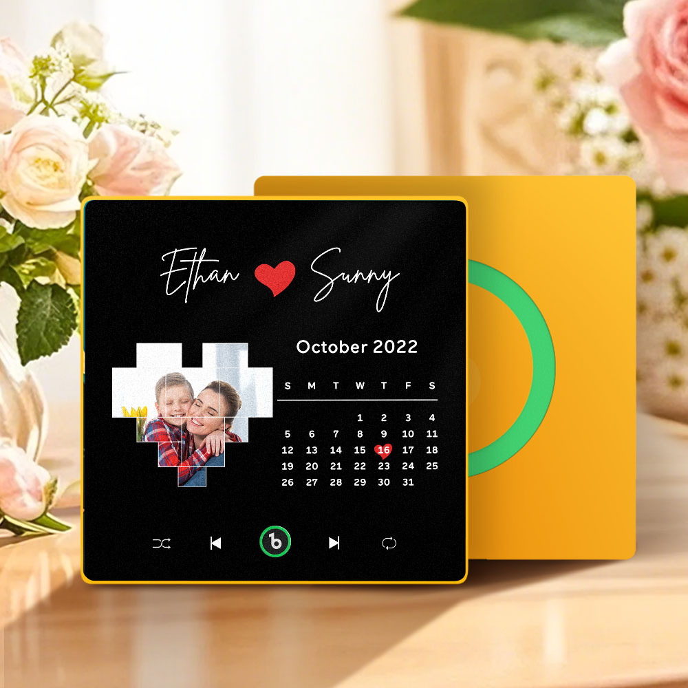 Personalisierte Musikalische Kühlschrankmagnete Mit Datum, Muttertagsgeschenke, Jubiläumsgeschenke Für Mama - Fridgebeatsde