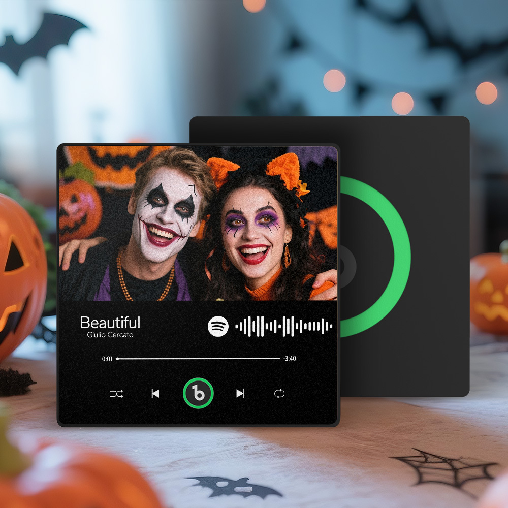 Benutzerdefinierter Kühlschrankmagnet Mit Musik Und Foto, Personalisierte Songmagnete, Die Musik Abspielen Können, Fridgebeats Pro Unterstützt Bluetooth-konnektivität, Halloween-geschenke Für Paare - Fridgebeatsde