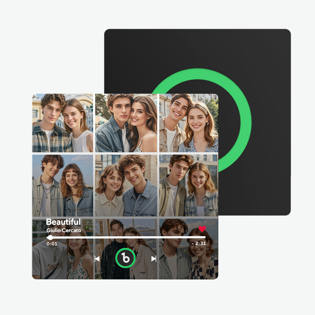 Benutzerdefinierter Musik- Und Foto-kühlschrankmagnet Fridgebeats Pro