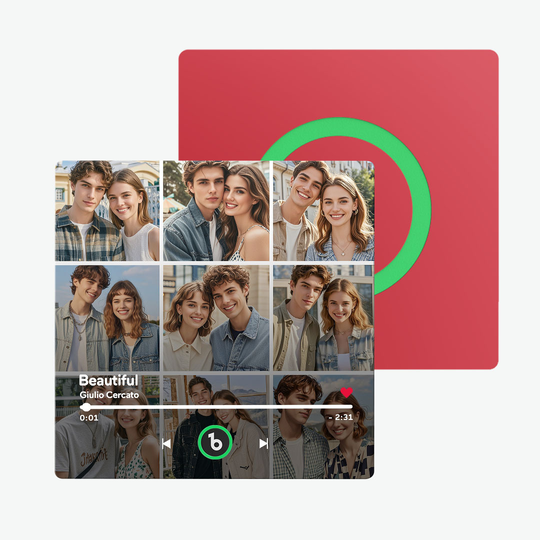 Benutzerdefinierter Musik- Und Foto-kühlschrankmagnet Fridgebeats Pro Unterstützt Bluetooth-konnektivität - Fridgebeatsde