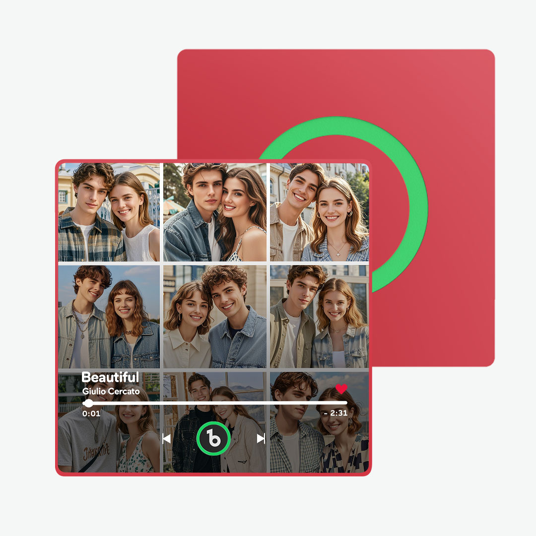 Benutzerdefinierter Musik- Und Foto-kühlschrankmagnet Fridgebeats Pro Unterstützt Bluetooth-konnektivität - Fridgebeatsde