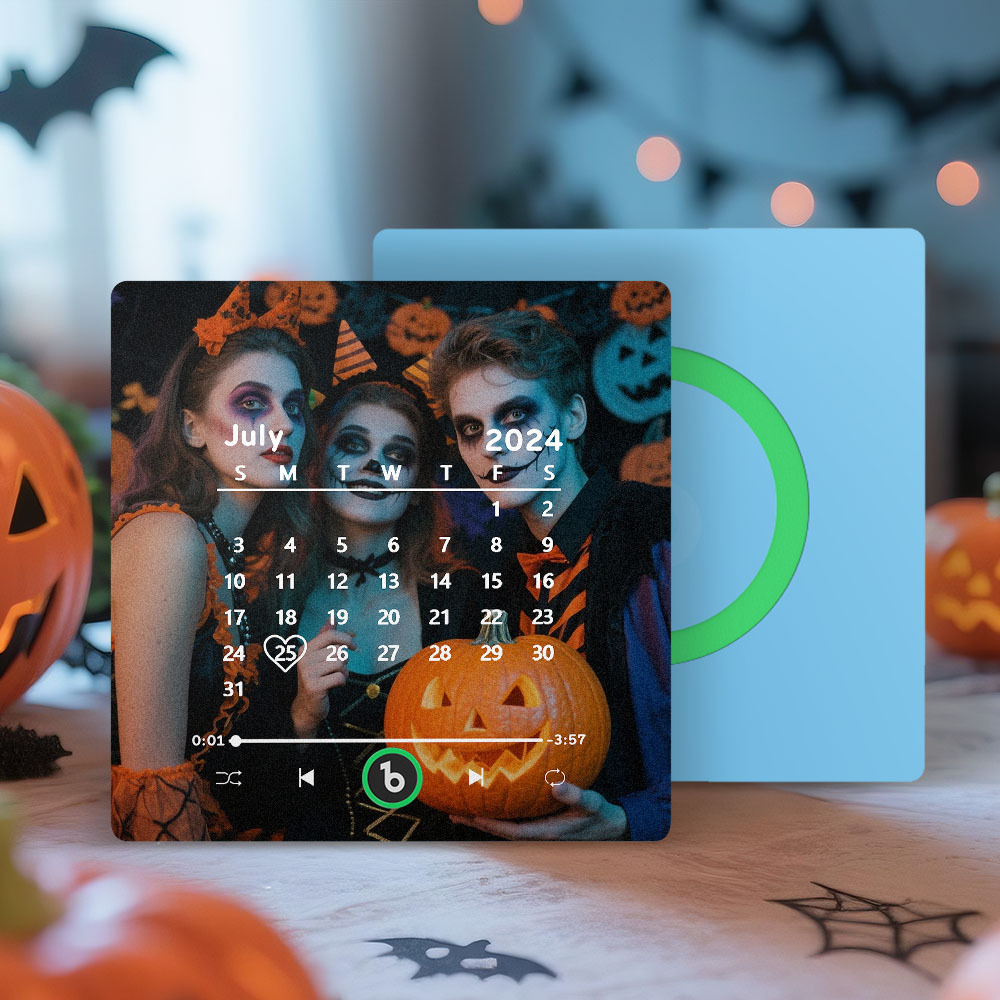 Benutzerdefinierter Musik-kühlschrankmagnet, Personalisierter Song-kühlschrankmagnet, Der Musik Abspielen Kann, Halloween-magnet, Unterstützt Bluetooth-konnektivität, Kalender, Halloween-geschenke Für Paare - Fridgebeatsde
