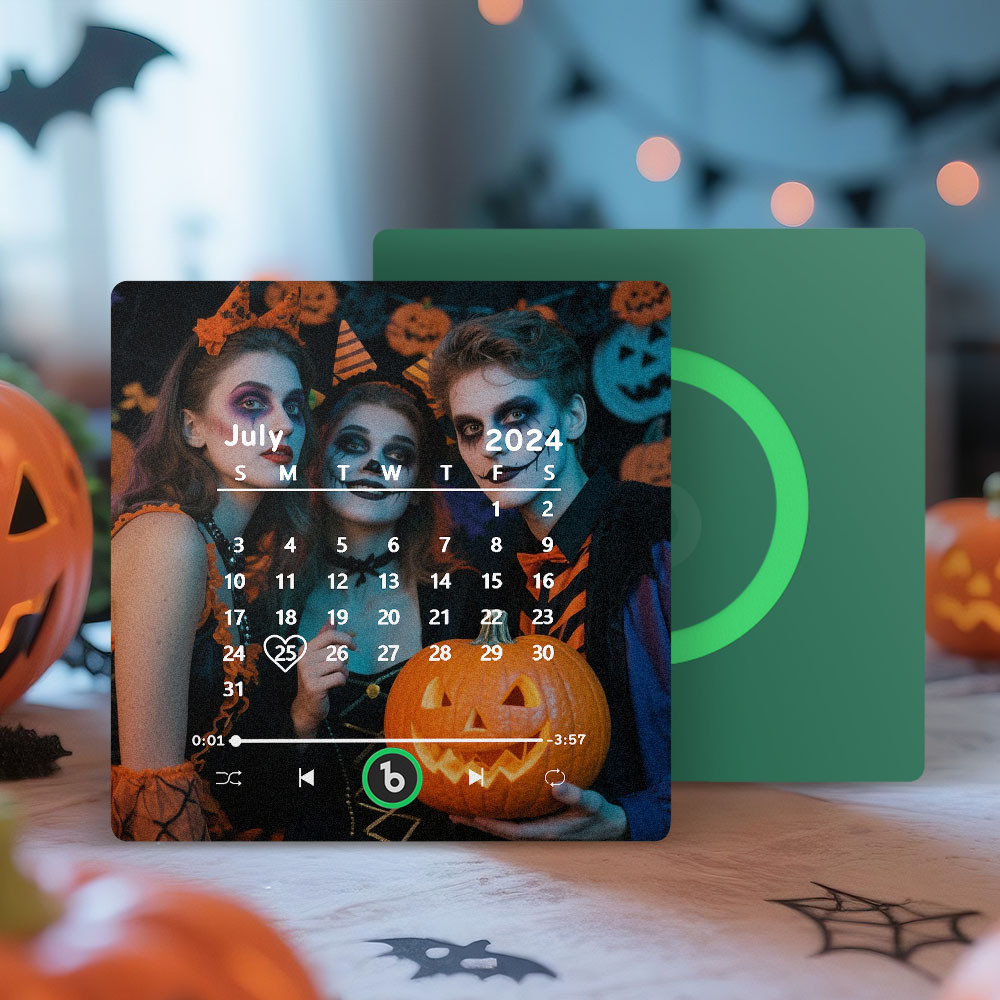 Benutzerdefinierter Musik-kühlschrankmagnet, Personalisierter Song-kühlschrankmagnet, Der Musik Abspielen Kann, Halloween-magnet, Unterstützt Bluetooth-konnektivität, Kalender, Halloween-geschenke Für Paare - Fridgebeatsde