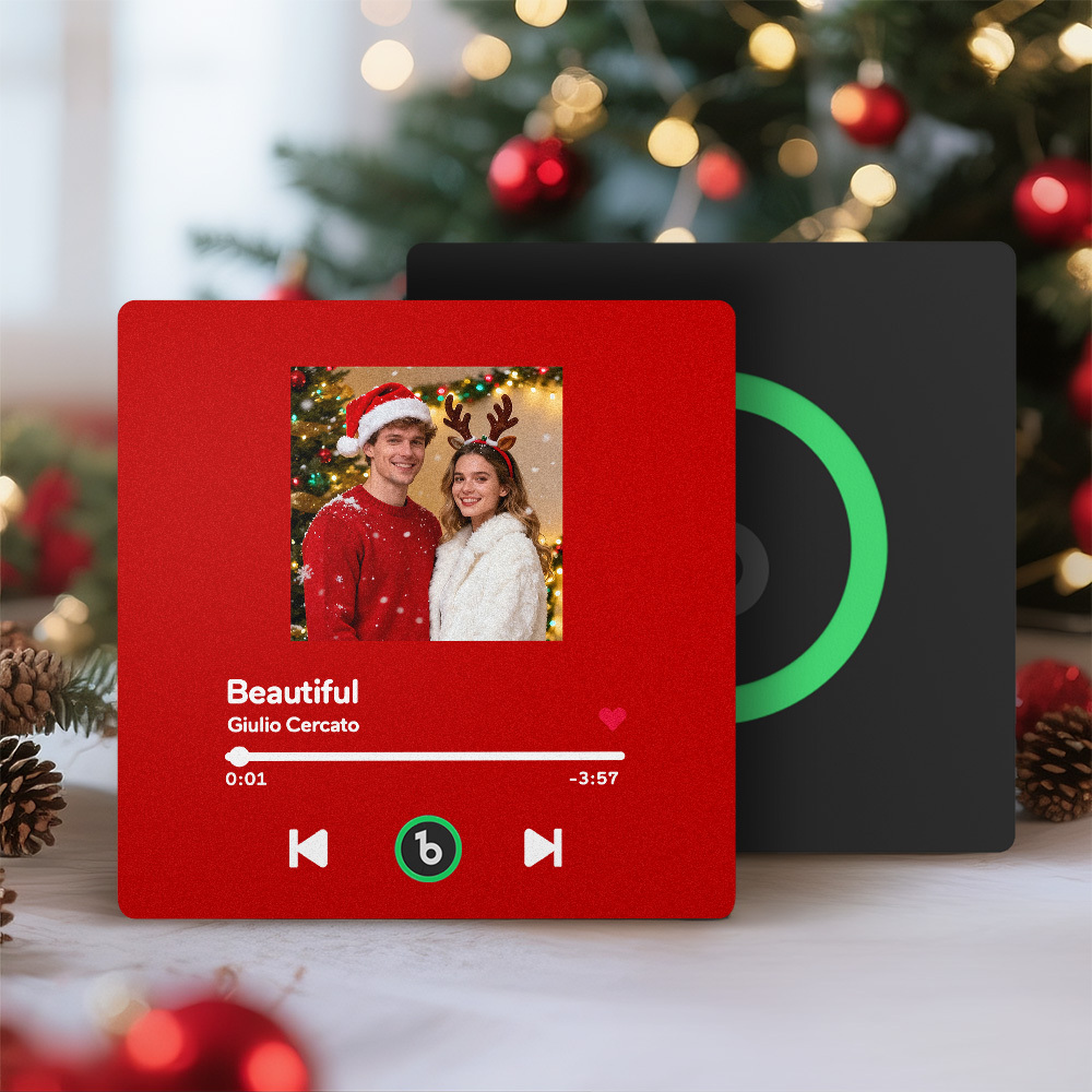 Benutzerdefinierter Musik-kühlschrankmagnet, Bunter Rahmen, Personalisierter Album-kühlschrankmagnet, Der Als Weihnachtsgeschenk Für Paare Abgespielt Werden Kann - Fridgebeatsde