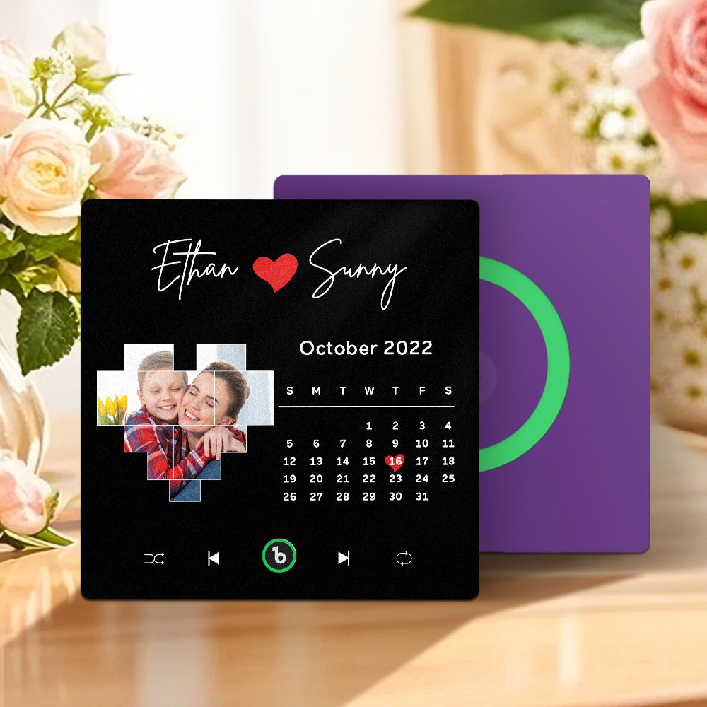 Personalisierte Musikalische Kühlschrankmagnete Mit Datum, Muttertagsgeschenke, Jubiläumsgeschenke Für Mama - Fridgebeatsde