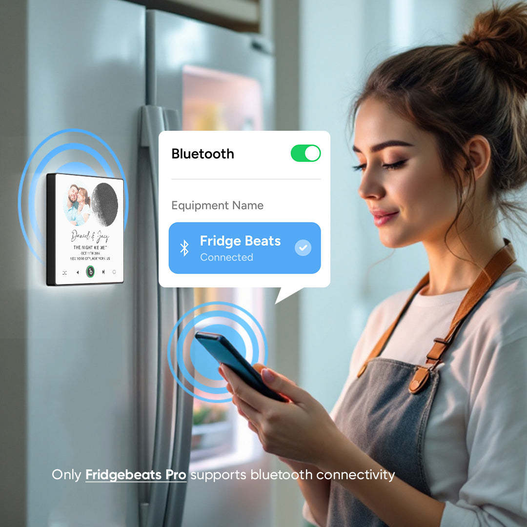 Benutzerdefinierter Musik- Und Foto-kühlschrankmagnet Fridgebeats Pro Unterstützt Bluetooth-konnektivität - Fridgebeatsde