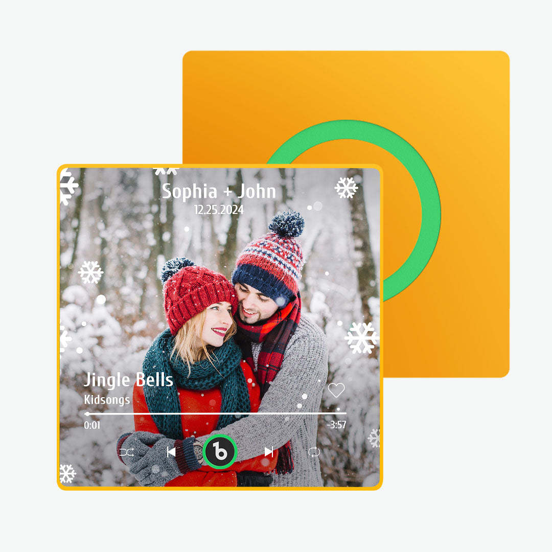 Benutzerdefinierter Musik- Und Foto-kühlschrankmagnet Fridgebeats Pro Unterstützt Bluetooth-konnektivität Weihnachtsgeschenke - Fridgebeatsde