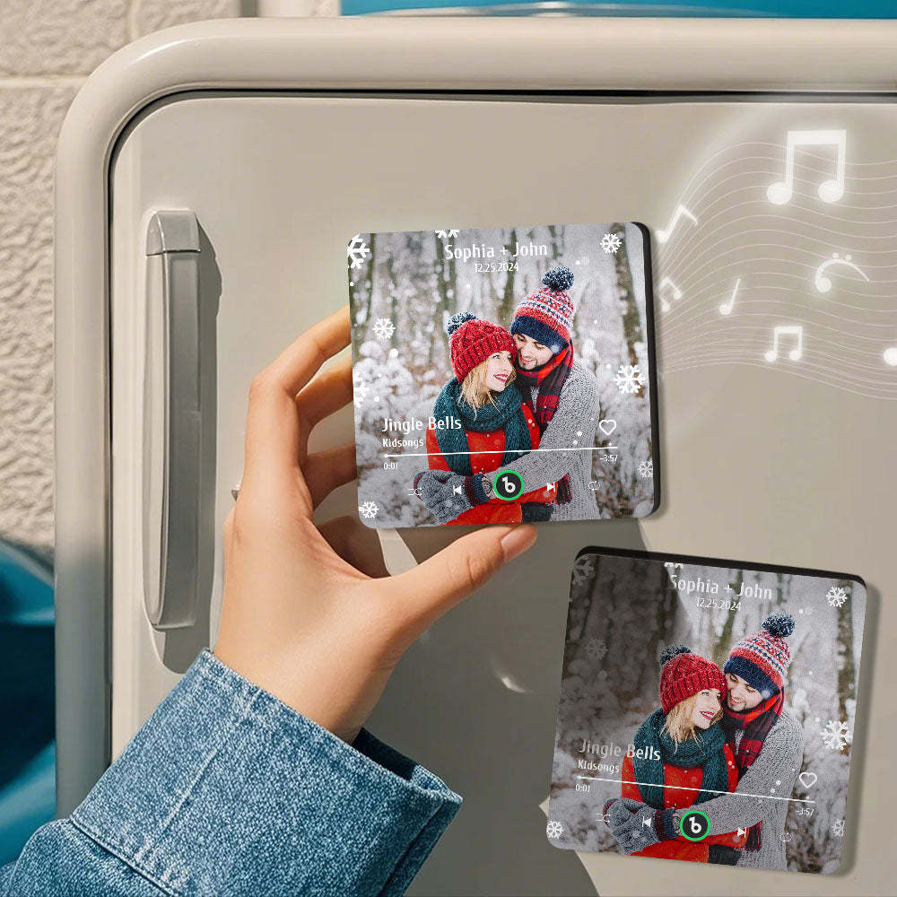 Benutzerdefinierter Musik- Und Foto-kühlschrankmagnet Fridgebeats Pro Unterstützt Bluetooth-konnektivität Weihnachtsgeschenke - Fridgebeatsde