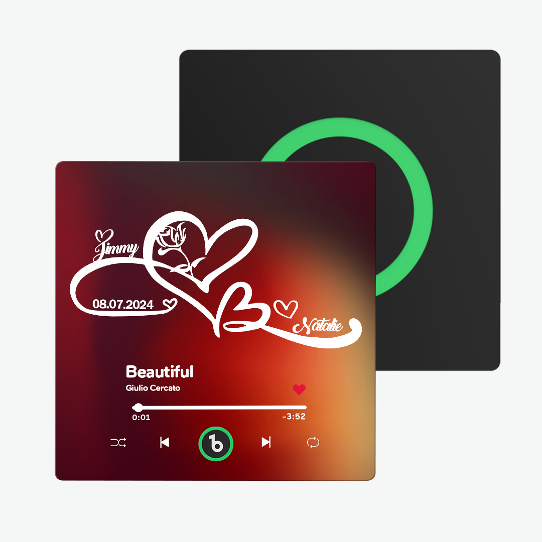 Individueller Musik-kühlschrankmagnet Mit Text „unlimited Love Symbols“, Kühlschrankmagnet, Geschenk Für Paare - Fridgebeatsde