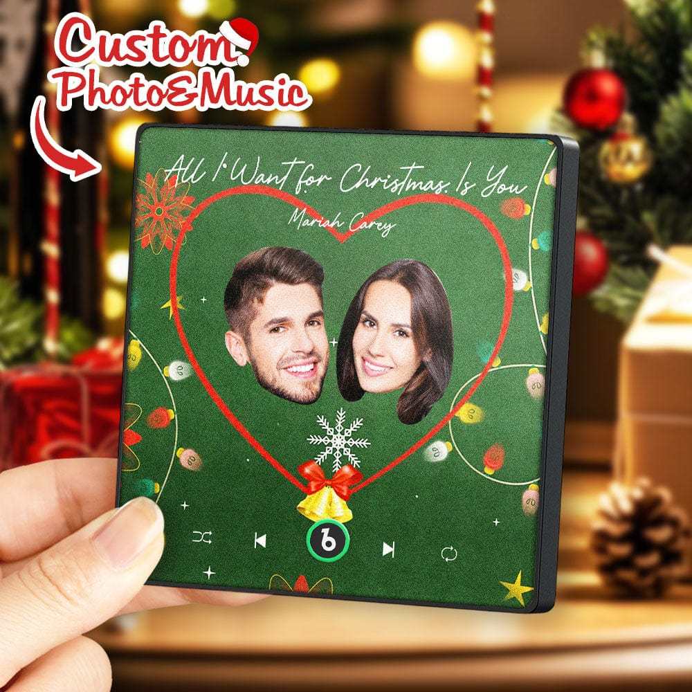 Personalisierter Musik-kühlschrankmagnet, Personalisiertes Gesicht, Bunter Kühlschrankmagnet, Musik, Die Abgespielt Werden Kann, Weihnachtsgeschenk - Fridgebeatsde