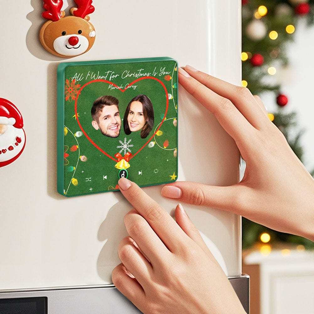 Personalisierter Musik-kühlschrankmagnet, Personalisiertes Gesicht, Bunter Kühlschrankmagnet, Musik, Die Abgespielt Werden Kann, Weihnachtsgeschenk - Fridgebeatsde