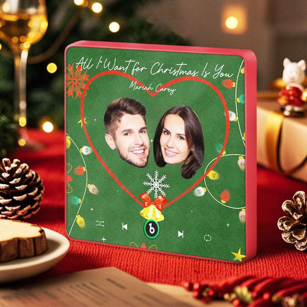 Personalisierter Musik-kühlschrankmagnet, Personalisiertes Gesicht, Bunter Kühlschrankmagnet, Musik, Die Abgespielt Werden Kann, Weihnachtsgeschenk - Fridgebeatsde