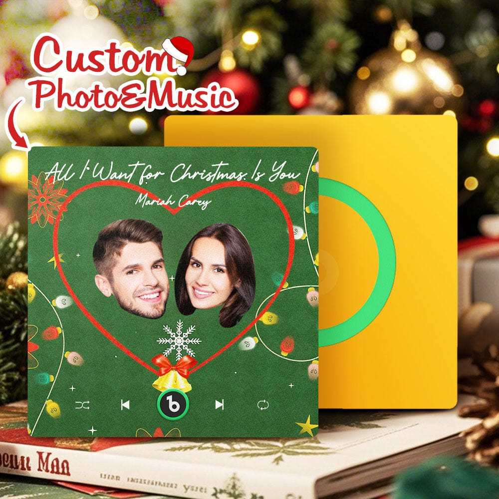Personalisierter Musik-kühlschrankmagnet, Personalisiertes Gesicht, Bunter Kühlschrankmagnet, Musik, Die Abgespielt Werden Kann, Weihnachtsgeschenk - Fridgebeatsde