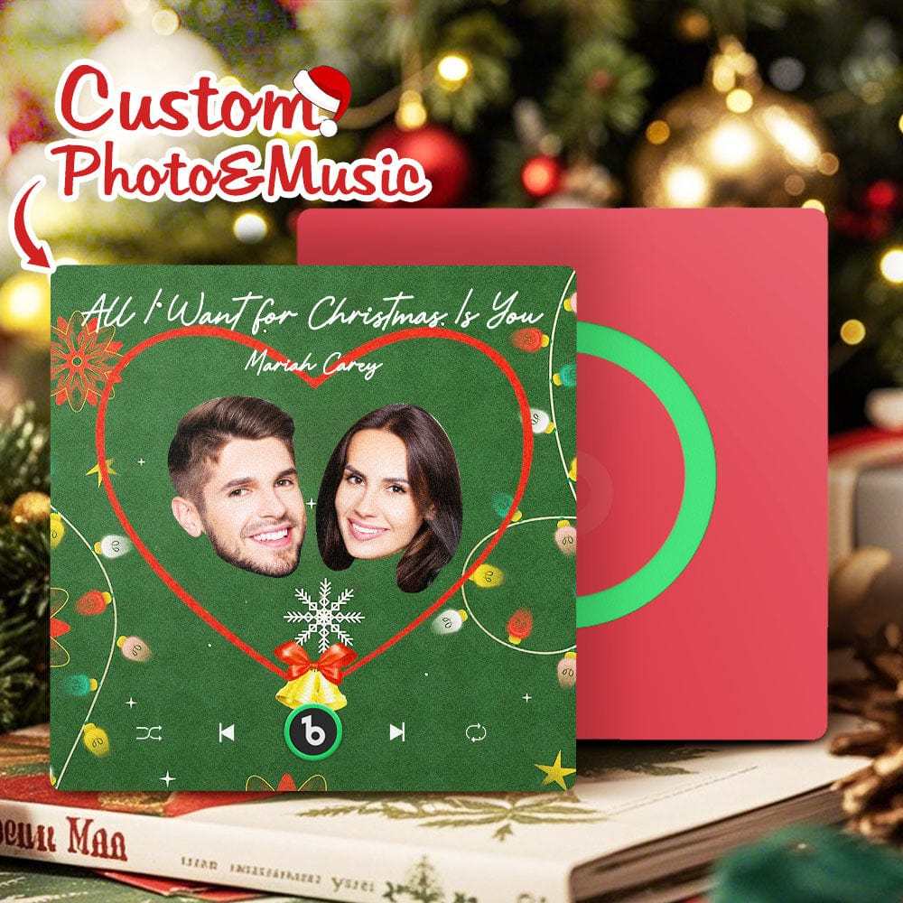 Personalisierter Musik-kühlschrankmagnet, Personalisiertes Gesicht, Bunter Kühlschrankmagnet, Musik, Die Abgespielt Werden Kann, Weihnachtsgeschenk - Fridgebeatsde