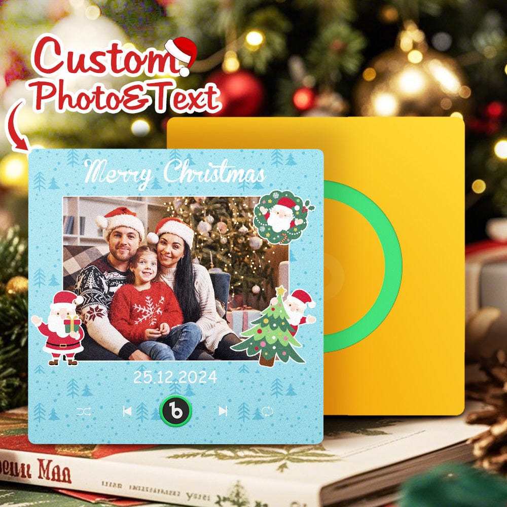 Personalisierter Musik-kühlschrankmagnet, Personalisiertes Foto, Bunter Kühlschrankmagnet, Weihnachtsgeschenk Für Die Familie - Fridgebeatsde