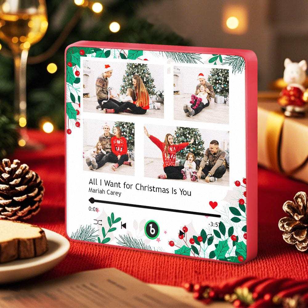 Weihnachtsgeschenk, Individueller Musik-kühlschrankmagnet, Personalisierter Kühlschrankmagnet Mit Mehreren Fotos Als Weihnachtsgeschenk - Fridgebeatsde