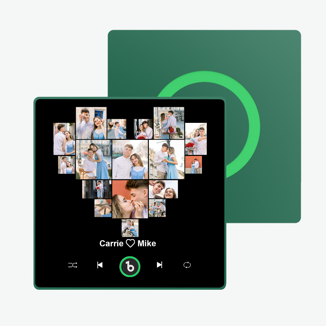 Personalisierter Kühlschrankmagnet Mit Musik Und Foto, Personalisierter Herz-kühlschrankmagnet Zum Valentinstag - Fridgebeatsde