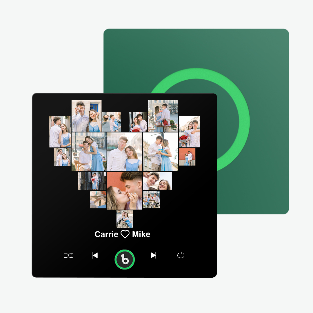 Personalisierter Kühlschrankmagnet Mit Musik Und Foto, Personalisierter Herz-kühlschrankmagnet Zum Valentinstag - Fridgebeatsde