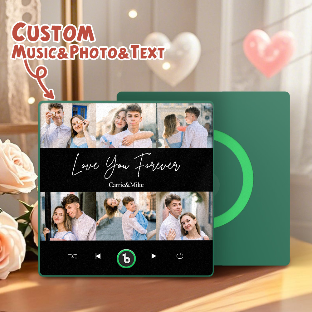 Personalisierter Musik-kühlschrankmagnet, 6 Fotos, Bunter Rahmen, Album-kühlschrankmagnet, Valentinstagsgeschenk - Fridgebeatsde