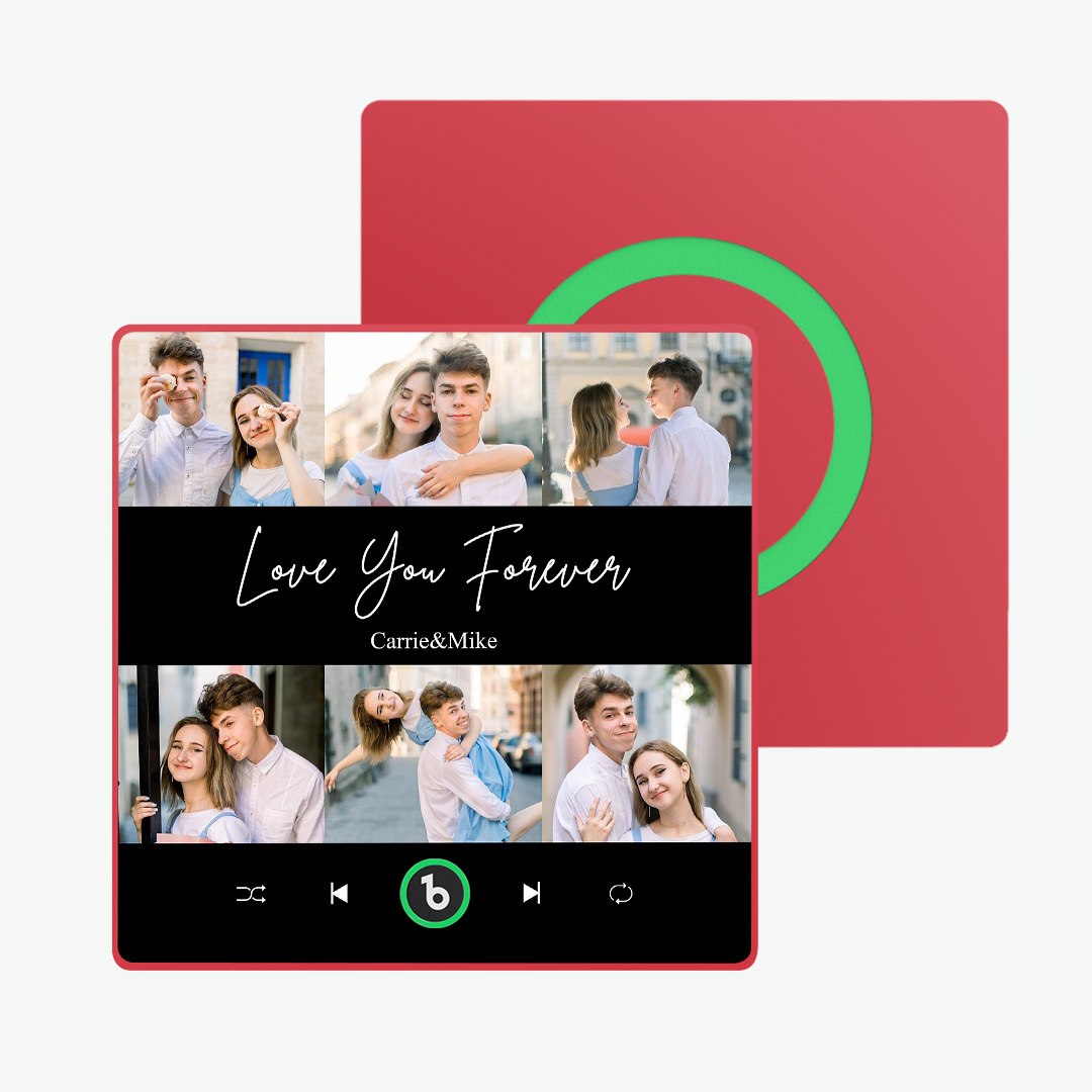 Personalisierter Musik-kühlschrankmagnet, 6 Fotos, Bunter Rahmen, Album-kühlschrankmagnet, Valentinstagsgeschenk - Fridgebeatsde