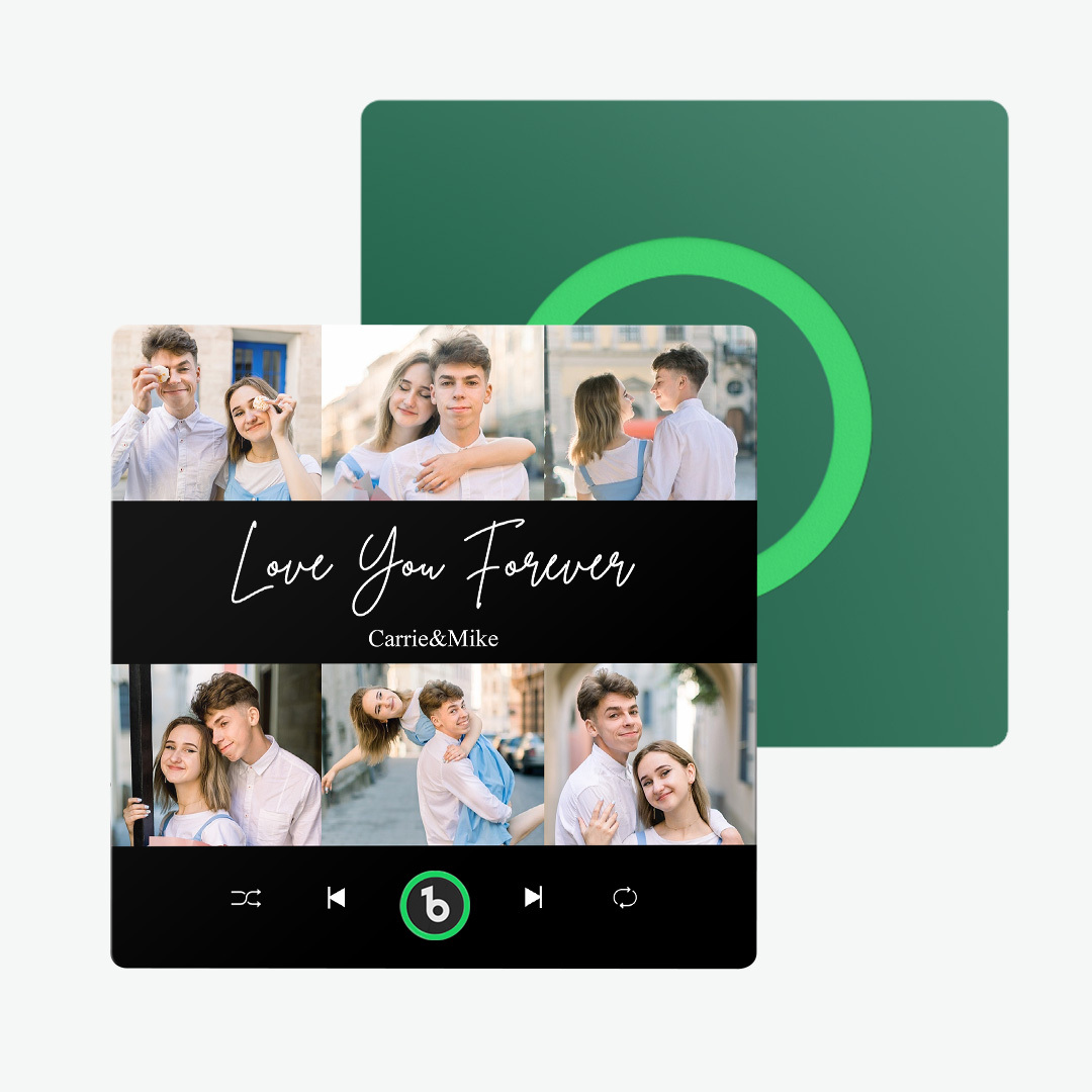 Personalisierter Musik-kühlschrankmagnet, 6 Fotos, Bunter Rahmen, Album-kühlschrankmagnet, Valentinstagsgeschenk - Fridgebeatsde