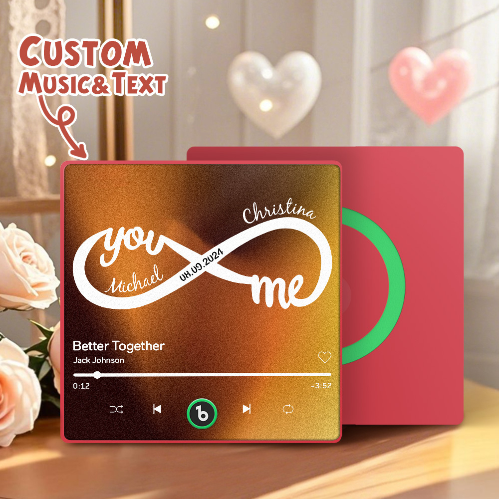Personalisierte Kühlschrankmagnete Mit Musik Und Text, Personalisierte Kühlschrankmagnete Mit Unendlicher Liebe, Das Perfekte Geschenk Zum Valentinstag - Fridgebeatsde