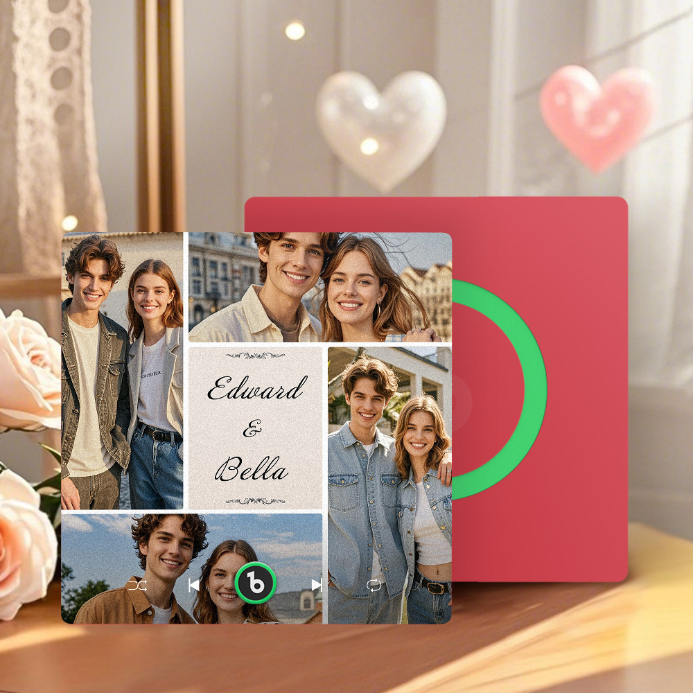 Individuelle Musik-kühlschrankmagnete, Valentinstagsgeschenke, Individueller Musik-kühlschrankmagnet, Bunter Rahmen, Album-kühlschrankmagnet, Kann Lieder Abspielen, Geschenk Für Paare - Fridgebeatsde