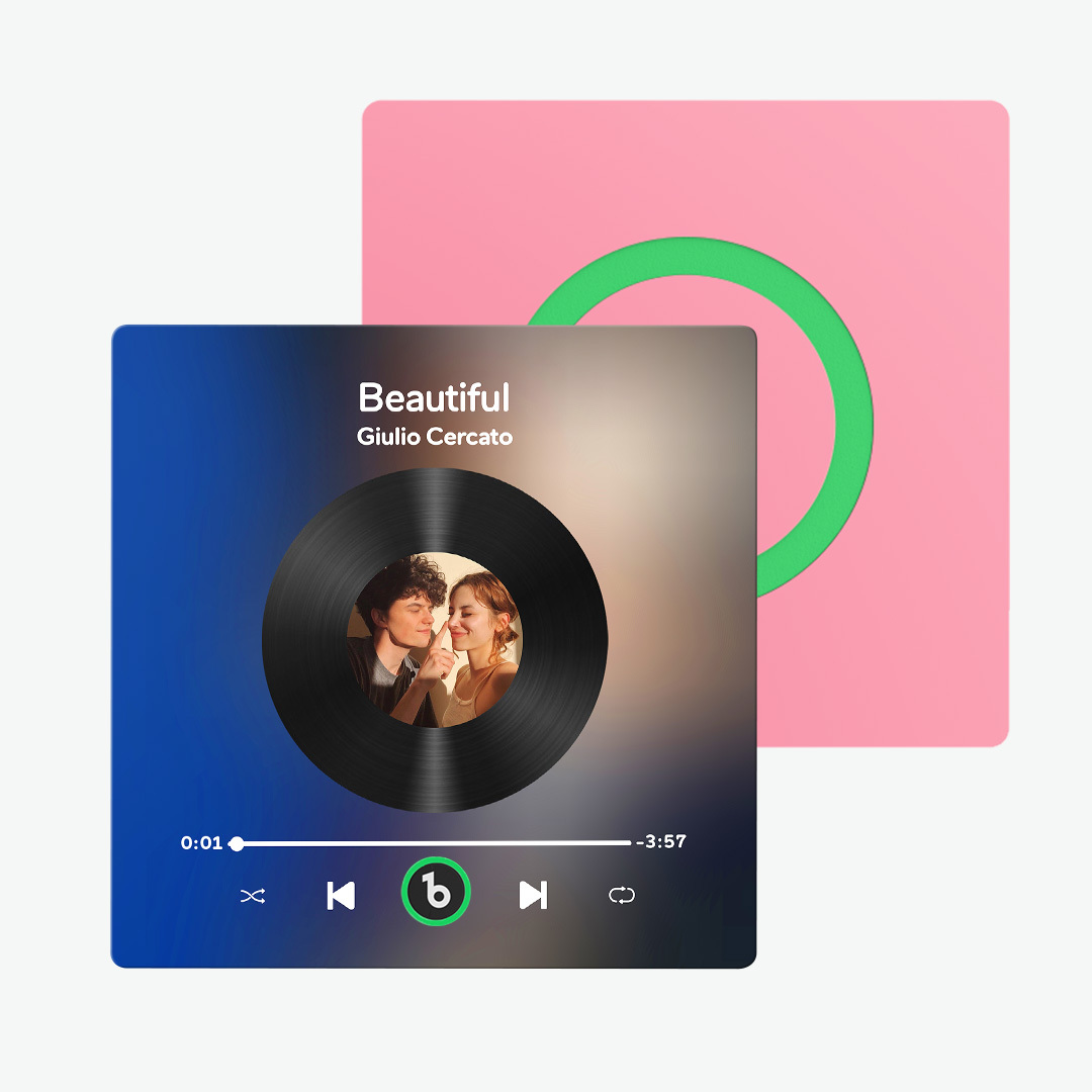 Individueller Kühlschrankmagnet Mit Musik Und Foto Fridgebeats Pro Unterstützt Bluetooth-konnektivität Personalisiertes Geschenk Zum Valentinstag - Fridgebeatsde