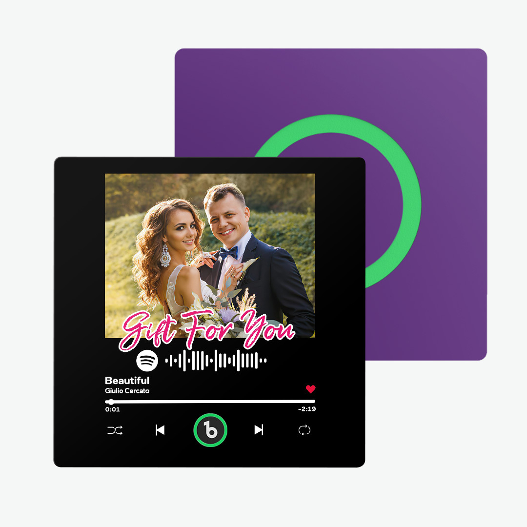 Benutzerdefinierter Spotify-kühlschrankmagnet Für Musik, Fotos Und Texte, Unterstützt Bluetooth-konnektivität