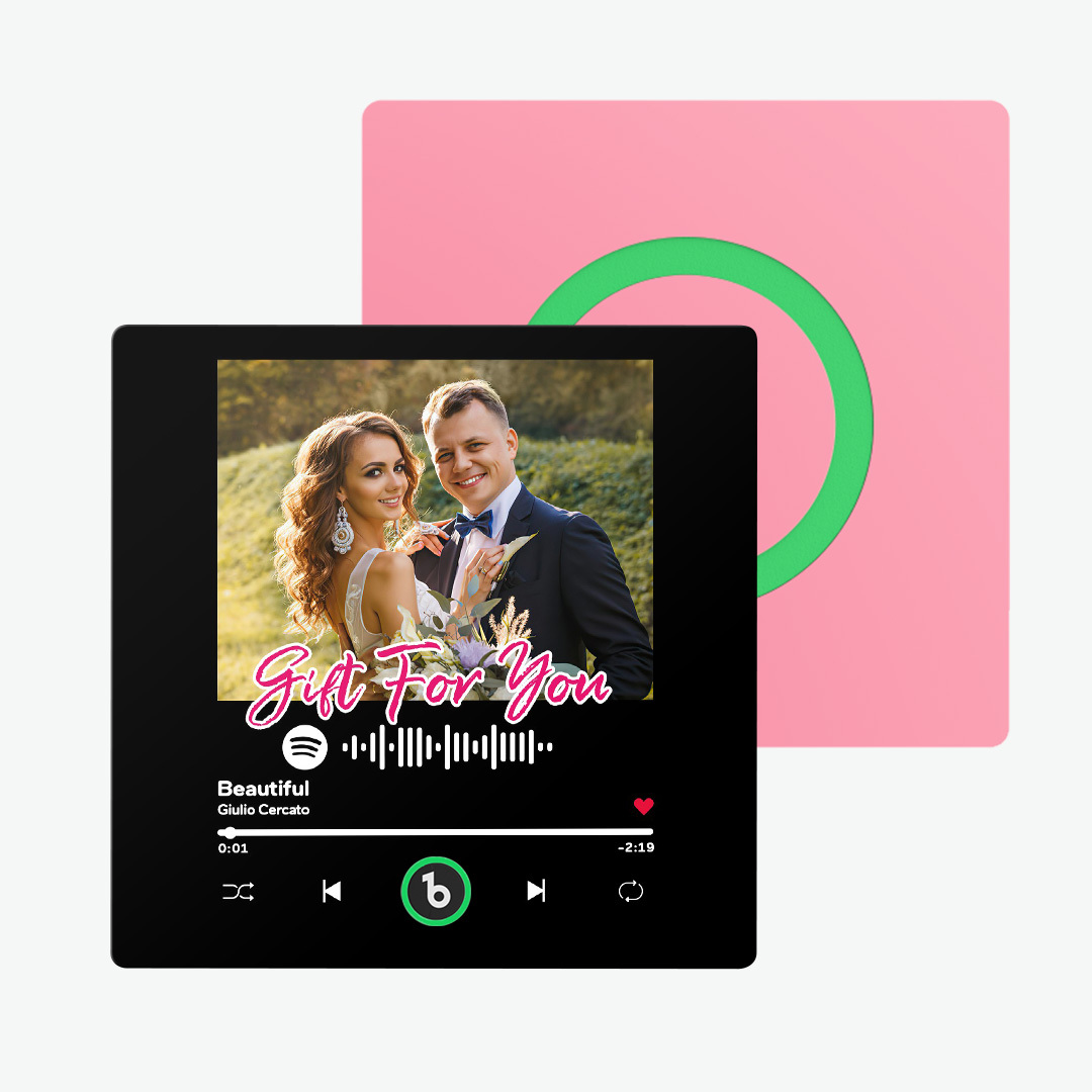 Benutzerdefinierter Spotify-kühlschrankmagnet Für Musik, Fotos Und Texte, Unterstützt Bluetooth-konnektivität