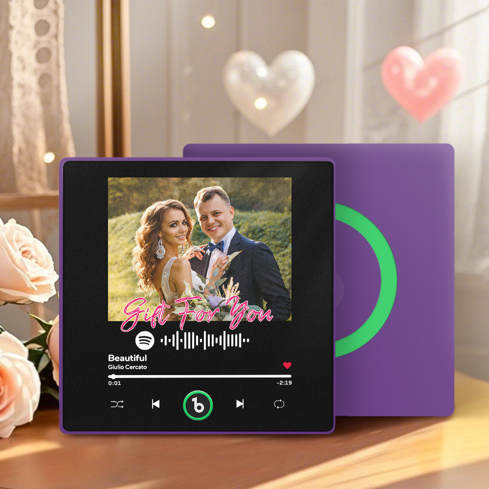 Benutzerdefinierter Spotify-kühlschrankmagnet Für Musik Und Fotos Unterstützt Bluetooth-konnektivität - Fridgebeatsde