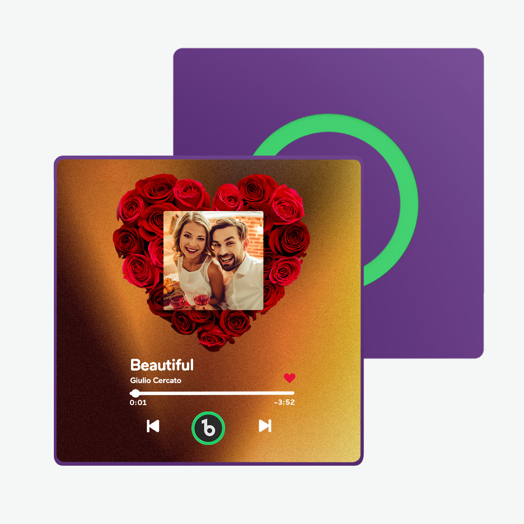 Benutzerdefinierter Musik- Und Foto-kühlschrankmagnet Unterstützt Bluetooth-konnektivität