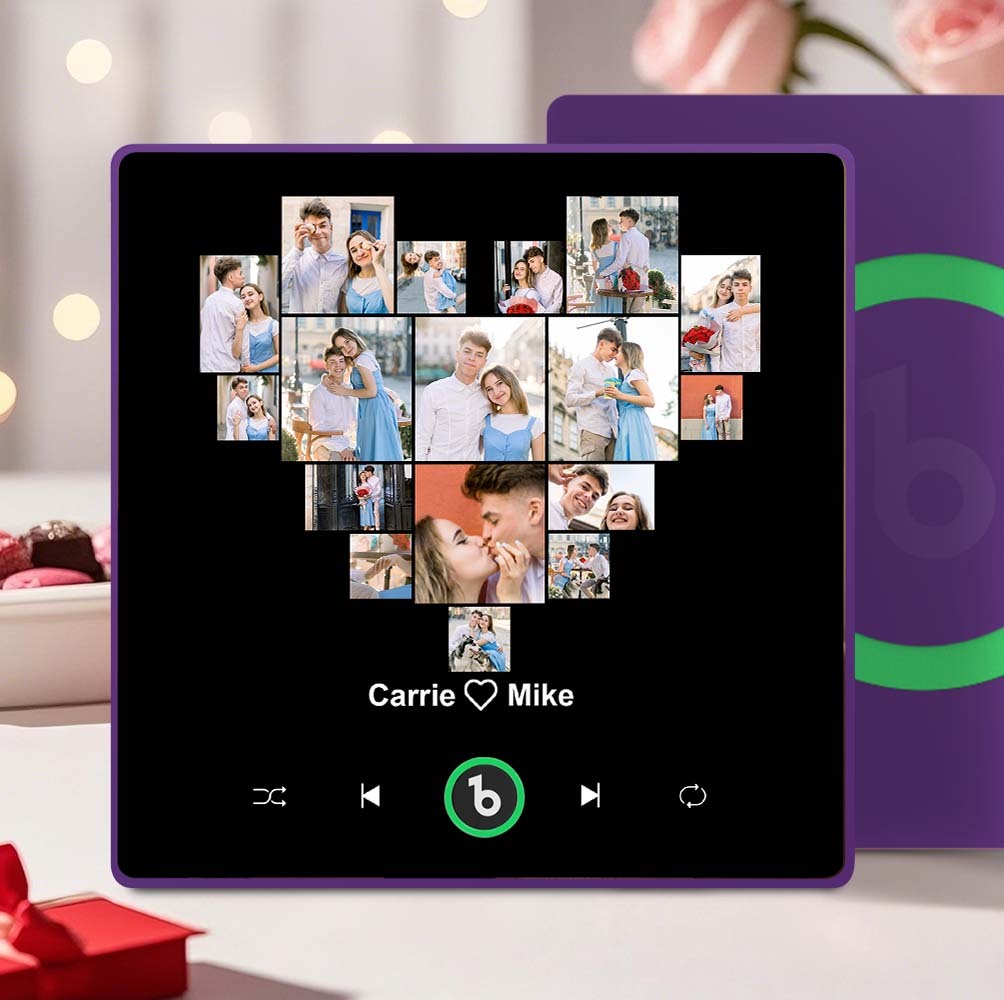 Personalisierter Kühlschrankmagnet Mit Musik Und Foto, Personalisierter Herz-kühlschrankmagnet Zum Valentinstag