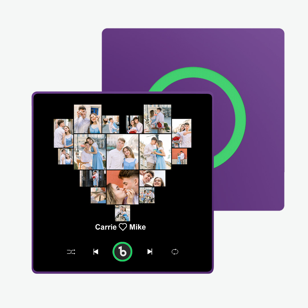 Personalisierter Kühlschrankmagnet Mit Musik Und Foto, Personalisierter Herz-kühlschrankmagnet Zum Valentinstag