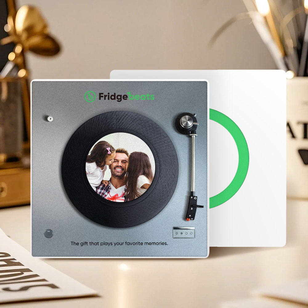 Neuer Musikalischer Kühlschrankmagnet Mit 5.0-upgrade, Kühlschrank-beats Können 1–6 Vinyls Und Lieder Als Geschenke Für Papa Anpassen - Fridgebeatsde