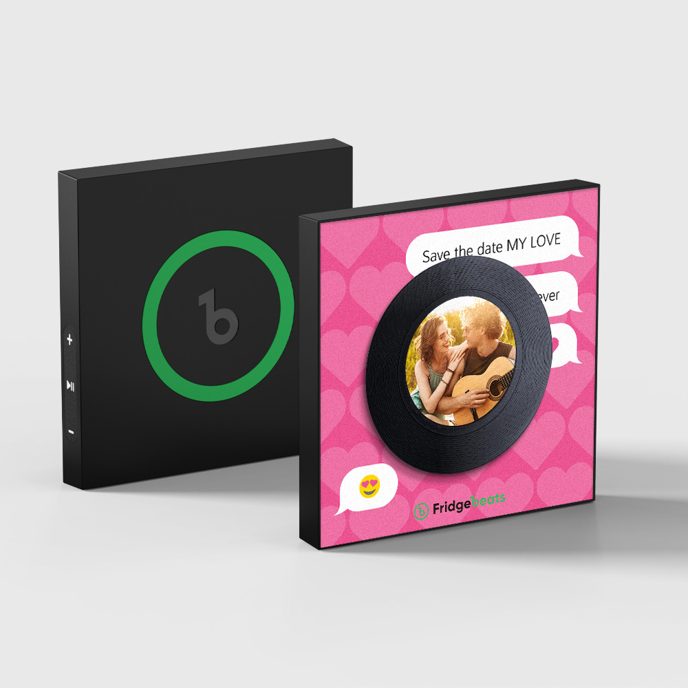 Benutzerdefinierter Musik- Und Foto-kühlschrankmagnet Unterstützt Die 