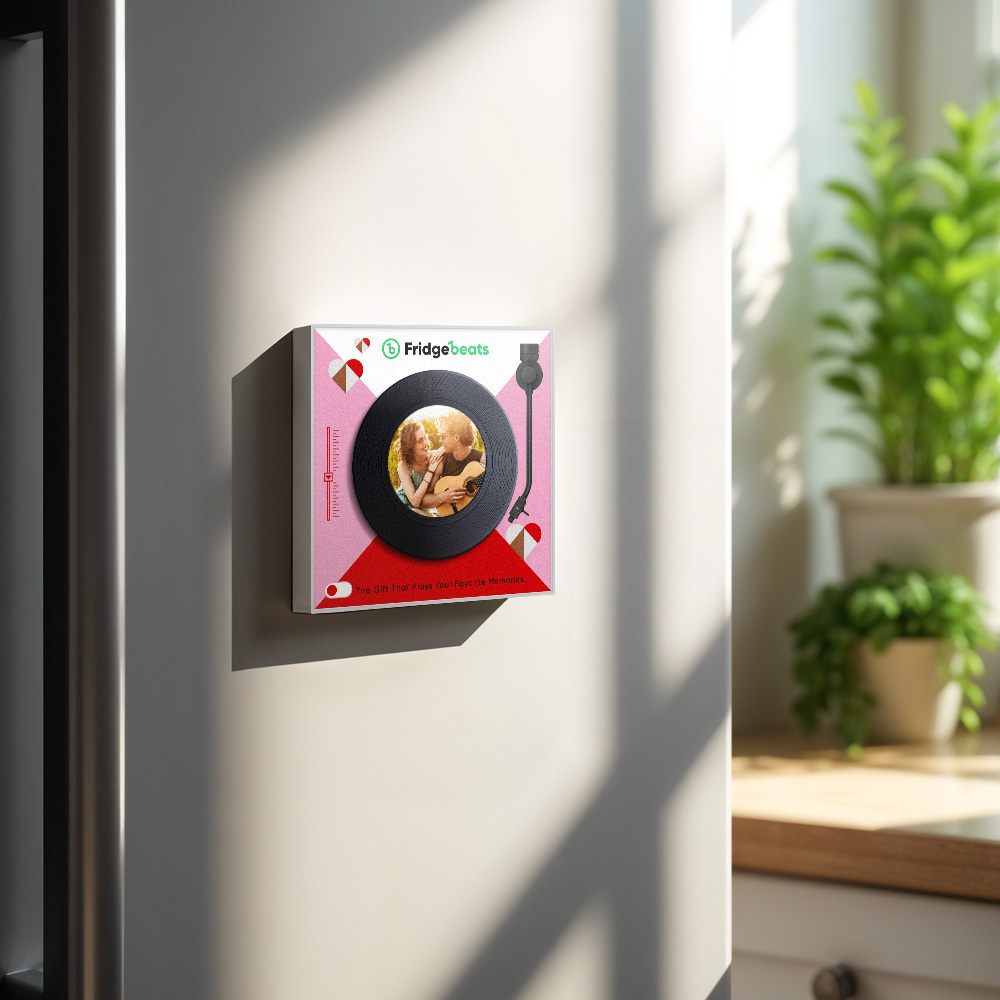 Benutzerdefinierter Musik- Und Foto-kühlschrankmagnet Unterstützt Die Individuelle Gestaltung Von 1–6 Vinylplatten - Fridgebeatsde