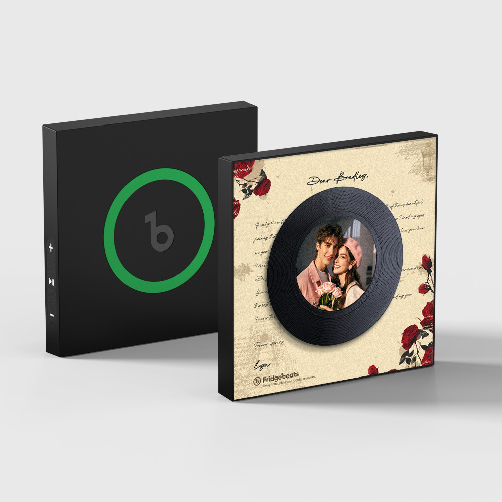 Benutzerdefinierter Musik-kühlschrankmagnet, Unterstützt 1–6 Songs, Personalisierter Umschlag, Foto, Vintage-musik-kühlschrankmagnete Für Sie