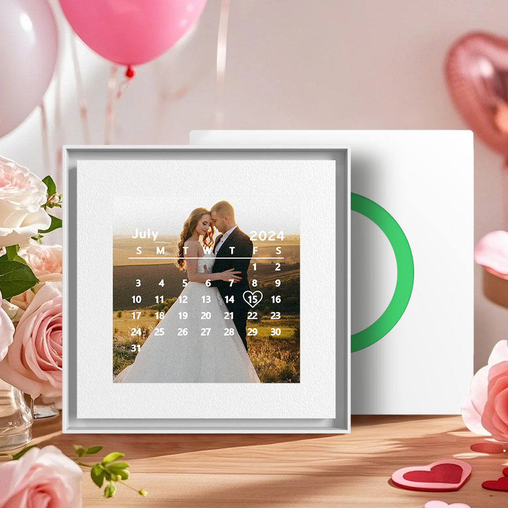 Benutzerdefinierte Musik Kalender & Foto Kühlschrank Magnet Rahmen Kunst Musik Kühlschrank Magnete Jahrestag Geschenke - Fridgebeatsde