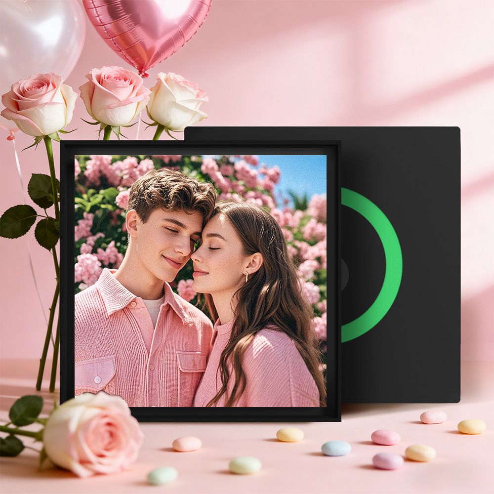 Personalisierter Kühlschrankmagnet Mit Musik Und Foto – 1–6 Bilderrahmen Und Lieder Individuell Gestaltbar – Personalisiertes Foto Mit Musikfunktion – Ideales Valentinstagsgeschenk Für Paare