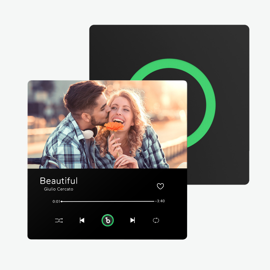 Personalisierter Musik- Und Foto-kühlschrankmagnet Fridgebeats Pro Unterstützt Bluetooth-konnektivität, Jubiläumsgeschenk Für Paare - Fridgebeatsde
