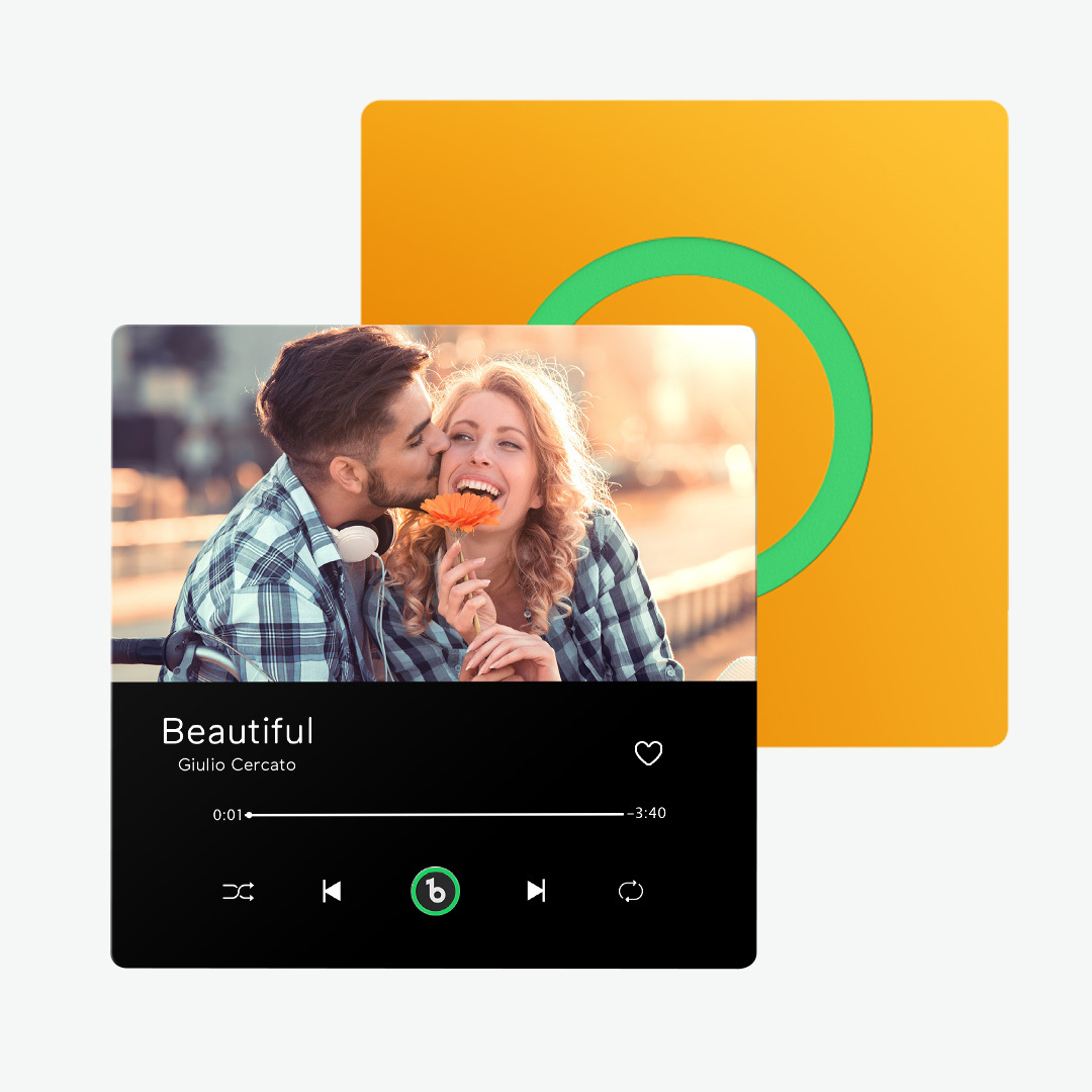 Personalisierter Musik- Und Foto-kühlschrankmagnet Fridgebeats Pro Unterstützt Bluetooth-konnektivität, Jubiläumsgeschenk Für Paare - Fridgebeatsde