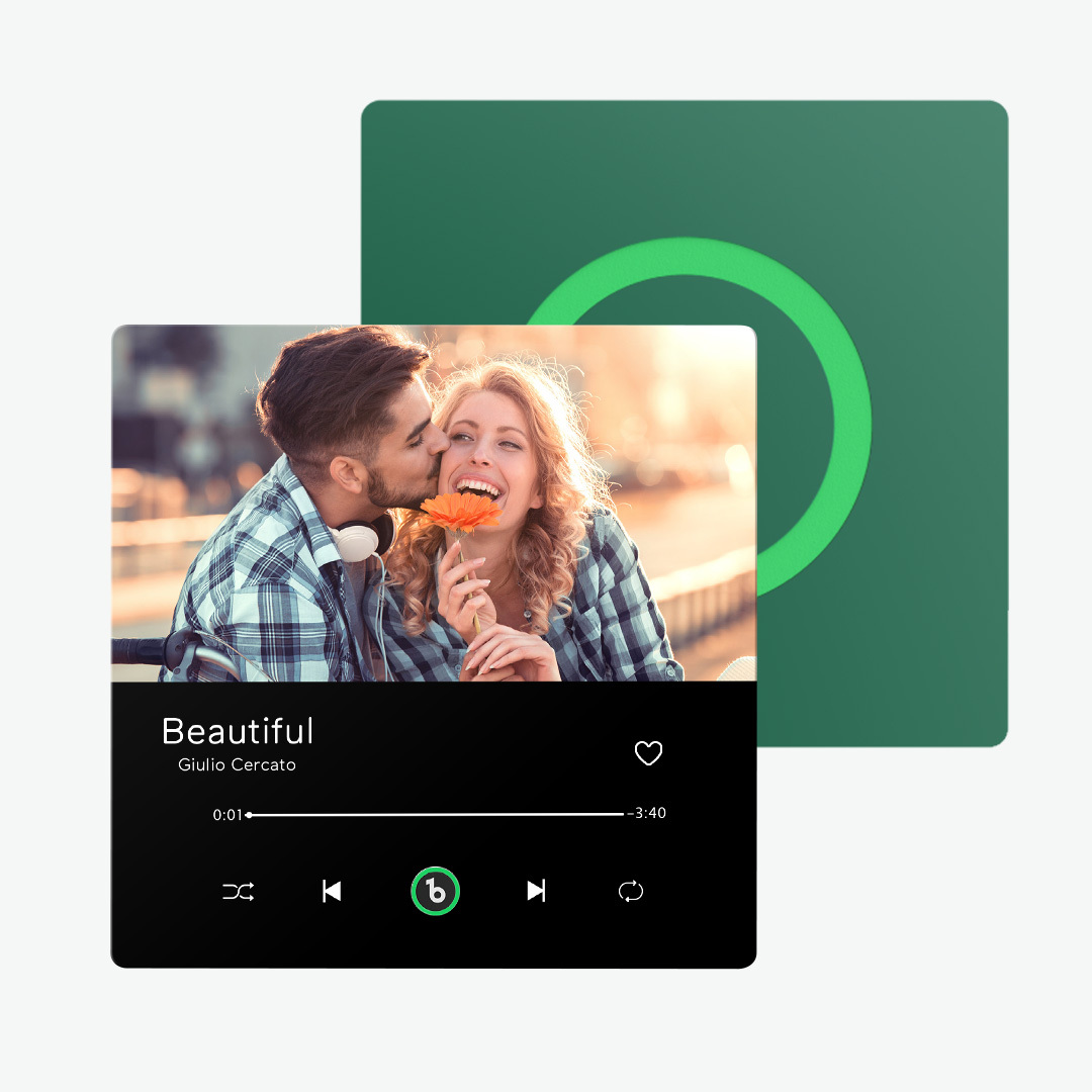 Personalisierter Musik- Und Foto-kühlschrankmagnet Fridgebeats Pro Unterstützt Bluetooth-konnektivität, Jubiläumsgeschenk Für Paare - Fridgebeatsde