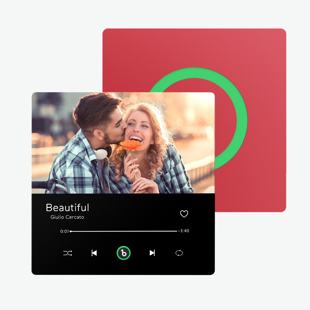 Personalisierter Musik- Und Foto-kühlschrankmagnet Fridgebeats Pro Unterstützt Bluetooth-konnektivität, Jubiläumsgeschenk Für Paare - Fridgebeatsde