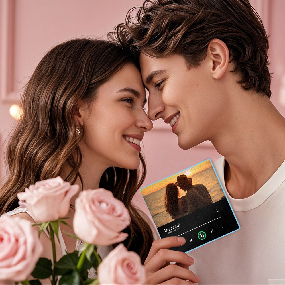 Personalisierter Musik- Und Foto-kühlschrankmagnet Fridgebeats Pro Unterstützt Bluetooth-konnektivität, Jubiläumsgeschenk Für Paare - Fridgebeatsde