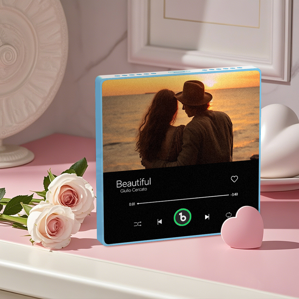 Personalisierter Musik- Und Foto-kühlschrankmagnet Fridgebeats Pro Unterstützt Bluetooth-konnektivität, Jubiläumsgeschenk Für Paare - Fridgebeatsde