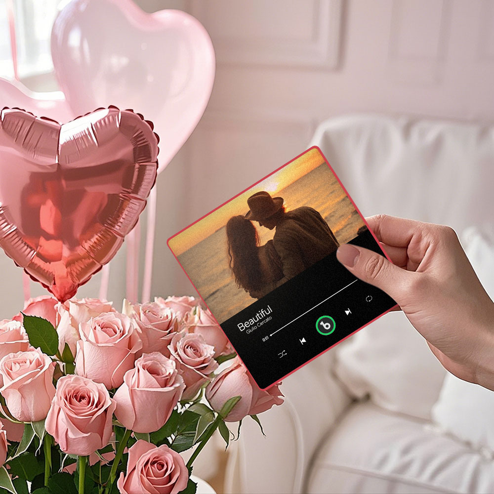 Personalisierter Musik- Und Foto-kühlschrankmagnet Fridgebeats Pro Unterstützt Bluetooth-konnektivität, Jubiläumsgeschenk Für Paare - Fridgebeatsde