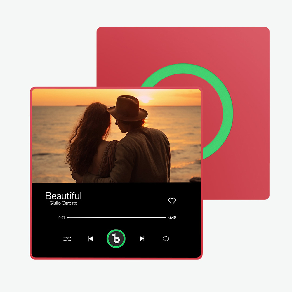 Personalisierter Musik- Und Foto-kühlschrankmagnet Fridgebeats Pro Unterstützt Bluetooth-konnektivität, Jubiläumsgeschenk Für Paare - Fridgebeatsde