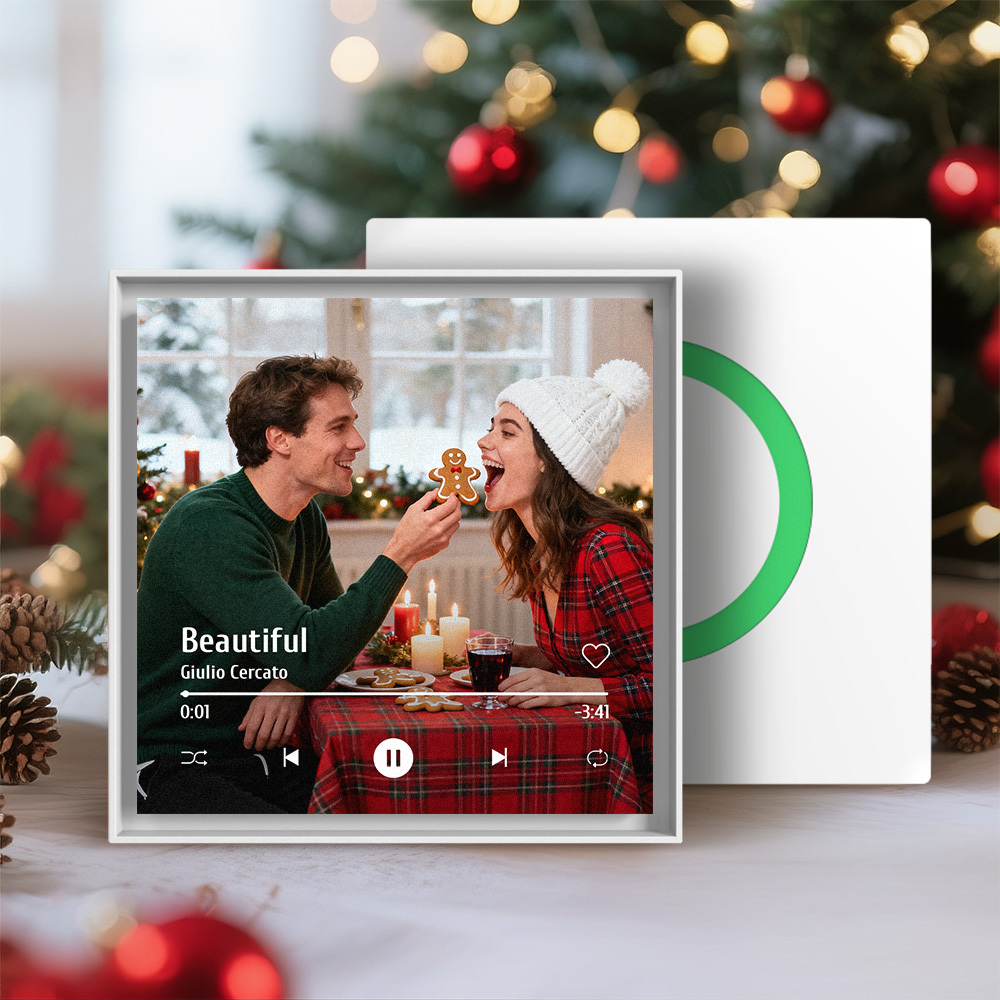 Benutzerdefinierter Kühlschrankmagnet Mit Musik Und Foto, Kann 1–6 Rahmenkunst Und Lieder Anpassen, Personalisiertes Fotolied, Das Musik Abspielen Kann, Weihnachtsgeschenke Für Paare - Fridgebeatsde