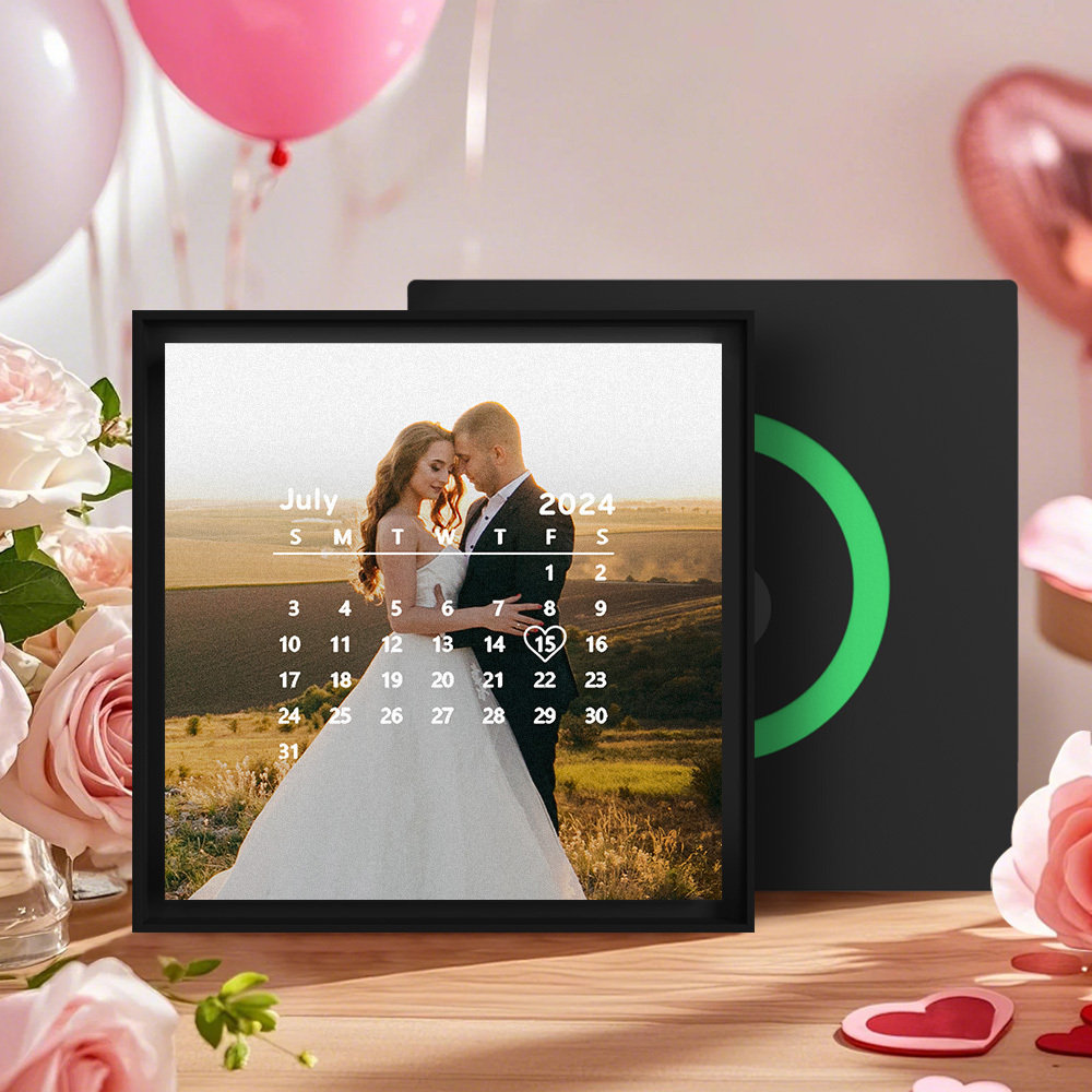 Benutzerdefinierte Musik Kalender & Foto Kühlschrank Magnet Rahmen Kunst Musik Kühlschrank Magnete Jahrestag Geschenke - Fridgebeatsde